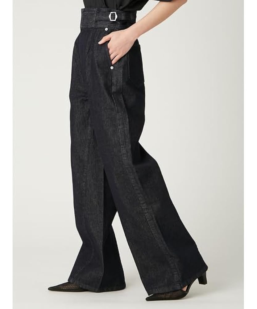 フレイアイディー　ハイウエストワイドデニムパンツ ハイウエストワイドデニムパンツ（デニムパンツ/ジーンズ